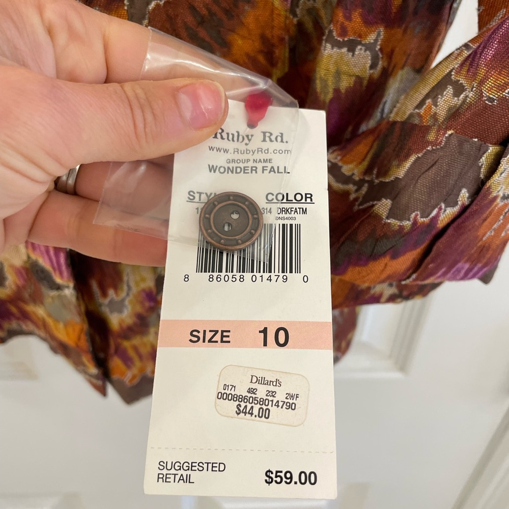 NWT Ruby Rd. Colorful Patterned Jacket - Picture 4 of 7